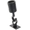 24mm Black Decking Rope Hook End & Plate Rope Post Fitting Rope End Fixing