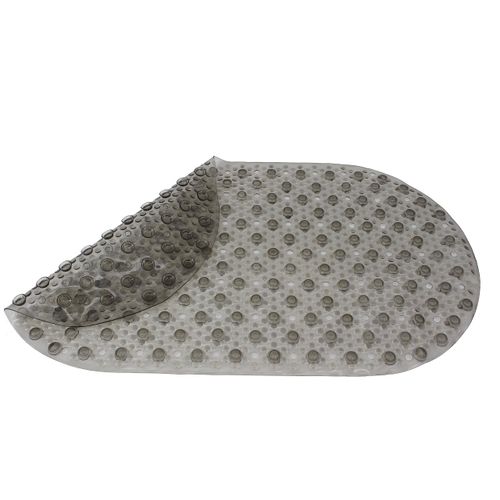 Splash Home Bubble Bathtub Mat Non-Slip, Shower Mat with 167 Suction Cups and Drain Holes Bath Mat for Tub, 27 L x 15 W Inches, Machine Washable, PVC - Grey