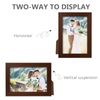 PECULA 2 Pack 4x6 Frames, Brown Frames for Wall & Tabletop Display, Clear Display
