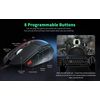 C303 USB Wired Mouse, 8-Button Corded Mouse with 6 Adjustable DPI, Ergonomic Design - Rubber Side Grips