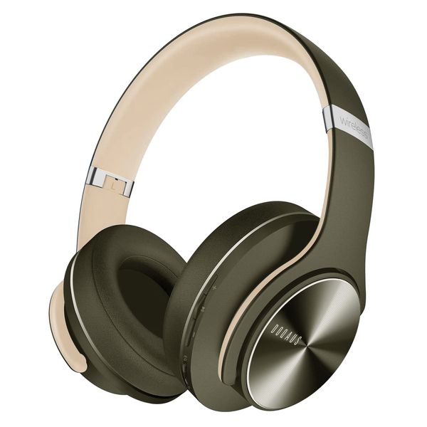 DOQAUS Headphones, Bluetooth 5.3, Wireless Headphones, Up to 50 Hours of Continuous Playback, 3EQ Sound Mode, Over-Ear Headphones, Built-in Microphone, Wired, Enclosed Type, Memory Foam, Easy to Ear,