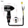 evermotor Universal CNC 12V 2 Pcs E32 LED Indicators Motorcycle Mini Bullet Aluminum Shell IP67 Waterproof E mark