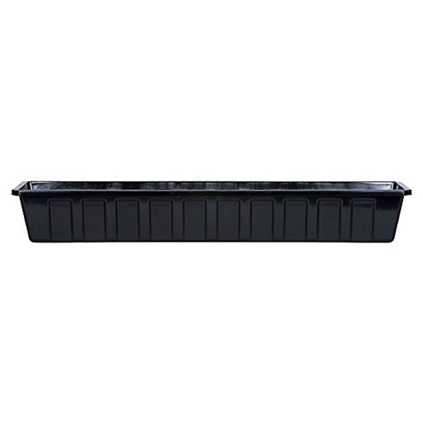 Poly-Pro Plastic Flower Box Planter, Black, 36-Inch