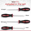 BaessTech 3D Push Hook Set 4 Pieces - Support Structures Easy to Remove - Tool with Hardened Tips and Ergonomic Handle - Hook Set 3D Printer Tool Accessories, Hand Deburring Tool