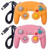 ONE250 2 Pack Classic Shock Joypad Wired Controller, Compatible with Wii NGC Gamecube Game Cube (Pink & Yellow)