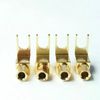 4pcs Speaker Cable Wire Right Angle Spade Fork 6mm Cable Connector, Speaker Connector Terminal for Audio Speaker