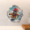 Snowboarding Mouse - Mouse Hole Wall Sticker