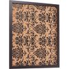 Craig Frames Decorative Cork Bulletin Board, 18.5x23 Inch, Brown Frame with Fleur de Lis Pattern