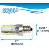 4x E12 Candelabra Base LED Bulbs for Whirlpool 22002263 Refrigerator Dryer Light