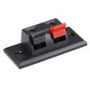 sourcingmap 2pcs 2 Way Jack Socket Spring Push Release Connector Speaker Terminal Strip Block