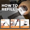 ZIGEL Identity Theft Protection Stamp - Roller Stamp with Two Replacement Ink Tubes