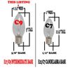 Novelty Lights 25 Pack C9 Twinkle Outdoor Christmas Replacement Bulbs, Clear, E17/C9 Intermediate Base, 7 Watt