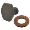 febi bilstein 38218 Oil Drain Plug with seal ring, 1 unit, silver
