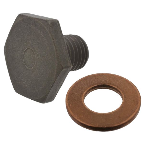 febi bilstein 38218 Oil Drain Plug with seal ring, 1 unit, silver