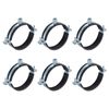 sourcing map 6 Pcs Split Ring Pipe Hanger, 90mm/3.5inch Adjustable Pipe Bracket Clamp Wall Ceiling Mount Pipe Strap Support for Plumbing Drainage Pipe Tube