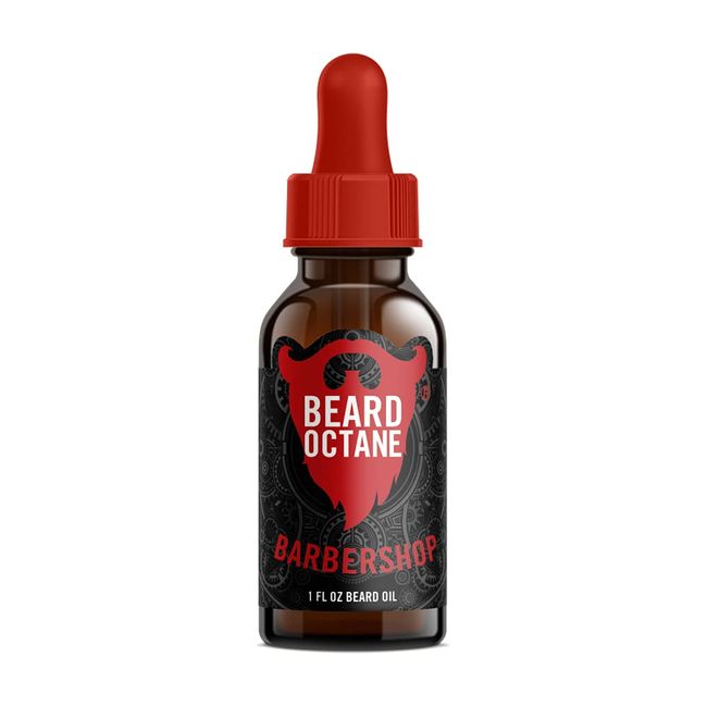 Beard Octane - Barbershop Beard Oil - 1 fl. Oz. - Premium Beard Care with Jojoba Oil - Beard Itch and Dry Skin Relief - All Natural Ingredients - Handcrafted in the USA