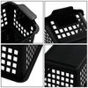 Begale 6 Pack Slim Plastic Storage Baskets, Plastic Small Cupboard Basket, Black