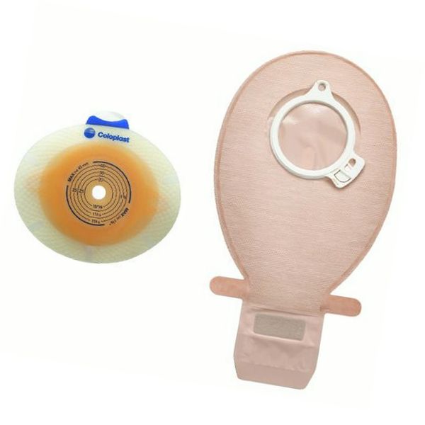 SenSura Click Closed End 8.5"L 2pc System Ostomy Pouch 10-45 mm / 10-48 mm Flange 10165, 30 Ct