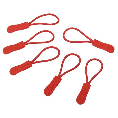 PATIKIL Zipper Pulls Replacement, 30 Pack Extension Cord Handle Fix Tab Tag Extender Fixer Puller for Luggage Backpacks Jackets, Red