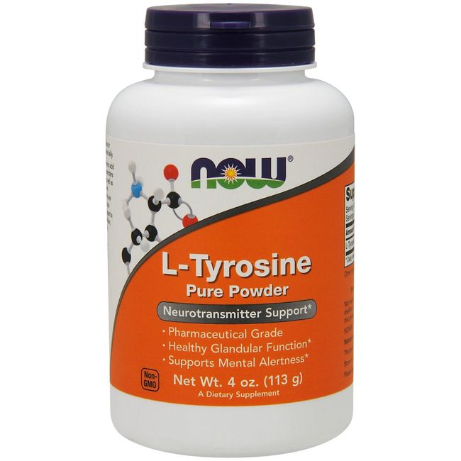 NOW Foods L-Tyrosine Powder, 400 mg, 4 oz.