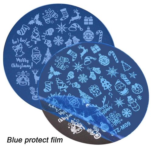 EBANKU 10PCS Christmas Nail Art Stamping Plates Xmas Nail Art Stamp Template Kit Snowflake Snowman Stamp Plates Image Stamping for Woman Girls Christmas Nail Decoration (A)