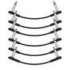 Donner 15cm Guitar Effect Pedal Cable Flat Patch Cable Black 6-Pack