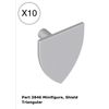 Lego 10 Light Bluish Gray Triangular Shield / City / Castle Mini Figures Weapon