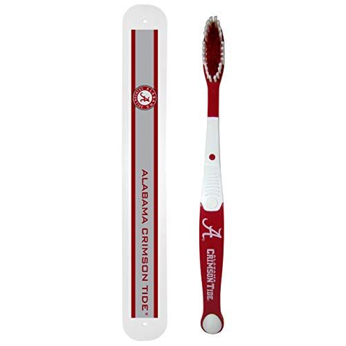 Siskiyou Sports NCAA Alabama Crimson Tide Unisex Travel Set Toothbrush and Travel Case, White, One Size