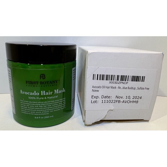 First Botany Cosmeceuticals - Avocado Shea Nourishing Hair Mask - 8.8 oz - 11/24