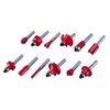 Amtech F3700A 12 Piece 6.25mm (1/4") Router bit Set