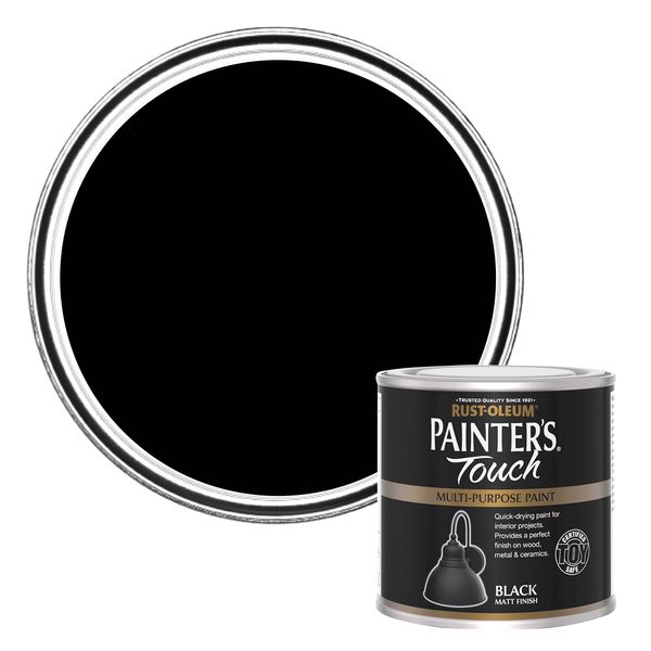 Rust-Oleum Painter's Touch Matt Black 250ml, (AMZ0136)