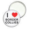 I Love Border Collies - 55mm Round Compact Mirror