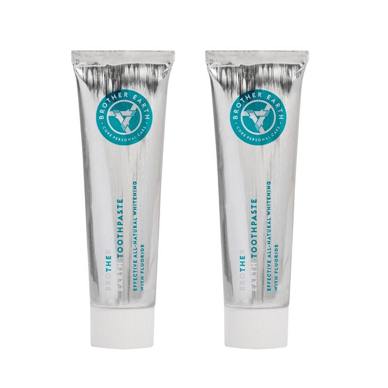 Brother Earth Sustainable Toothpaste (2-Pack) | with 1450 PPM Fluoride ...