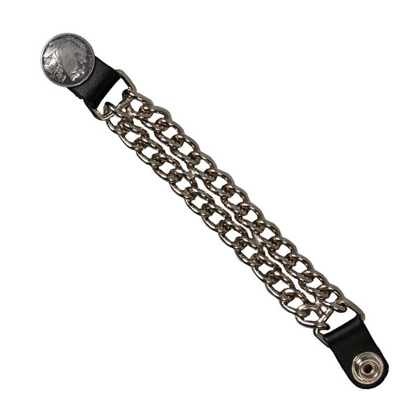 Hot Leathers Indian Head Chain Vest Extender VXC2005-6"