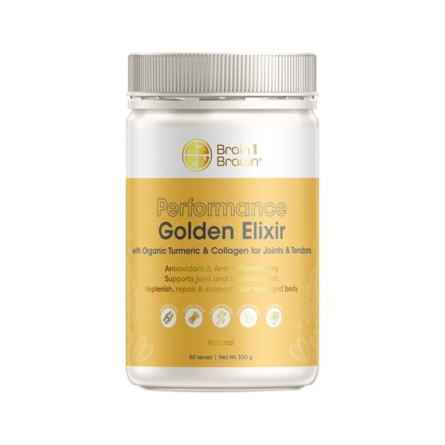 Brain & Brawn Performance Golden Elixir with Organic Turmeric & Collagen 300g