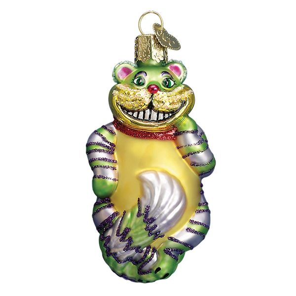 Old World Christmas Lover Collection Glass Blown Ornaments for Christmas Tree Chesire Cat