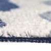 Blue Microfibre Soft Tufted Waves Design Bath Mat Rug Non-Slip Back 40x60cm