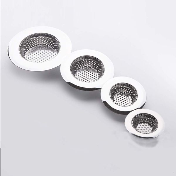 Shower Drain(4 Pack), Bathtub Drain Cover, Sink Tub Drain Stopper, Sink Strainer for Kitchen and Bathroom, Hair Stopper for Bathtub Drain Cover Size from 1.5'' to 4.45''. (Silver-Round Hole)