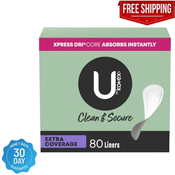 U by Kotex Security Lightdays Panty Liners, Light Absorbency, Extra Coverage, Un