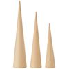 Creativ 265050 Tall Cones, H: 20-25-30 cm, 3asstd
