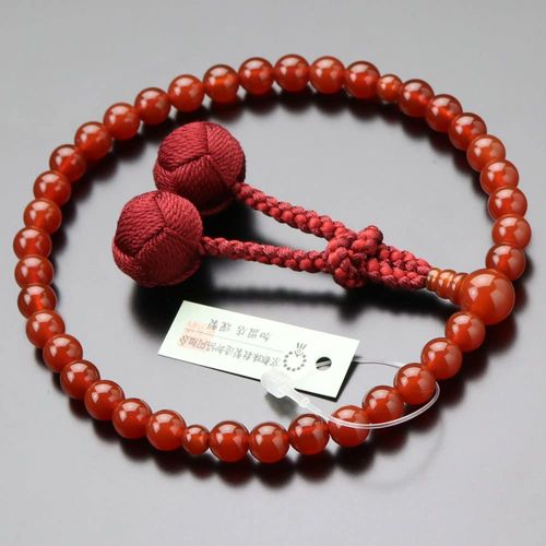 «Special Price» Prayer Beads for Women Approximately 0.3 inch (7 mm) Natural Stone Funeral Memorial Service Red My Prayer Beads 2000200200200413 [Prayer Bag Gift!]