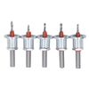 5 Pcs Adjustable Countersink Drill Bit Set Self Tapping Alloy Includes Storage Case for Woodworking DIY Projects