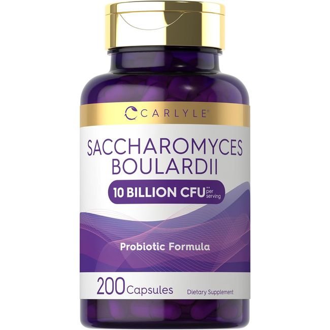 Saccharomyces Boulardii Probiotics | 10 Billion Cfus | 200 Capsules | Value Size