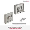 DecorAndDecor Square Escutcheon Thumb Turn Key Rose (Chrome WC Thumb Turn)