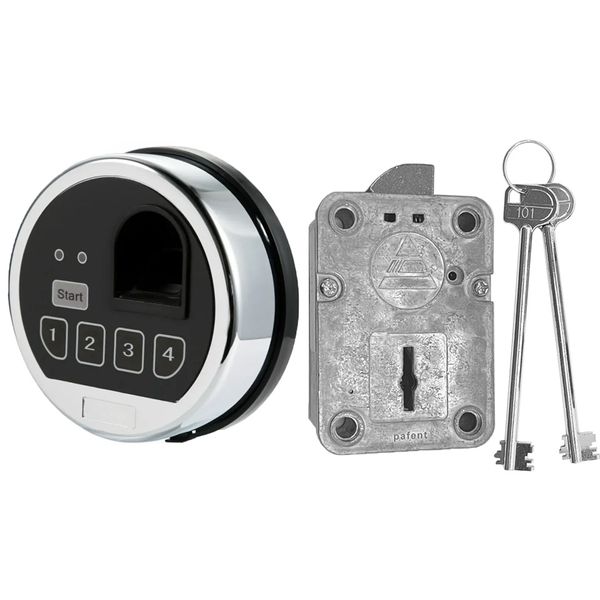 Fingerprint Gun Safe Lock Replacement Electronic Left Swingbolt Lock With 2 Key