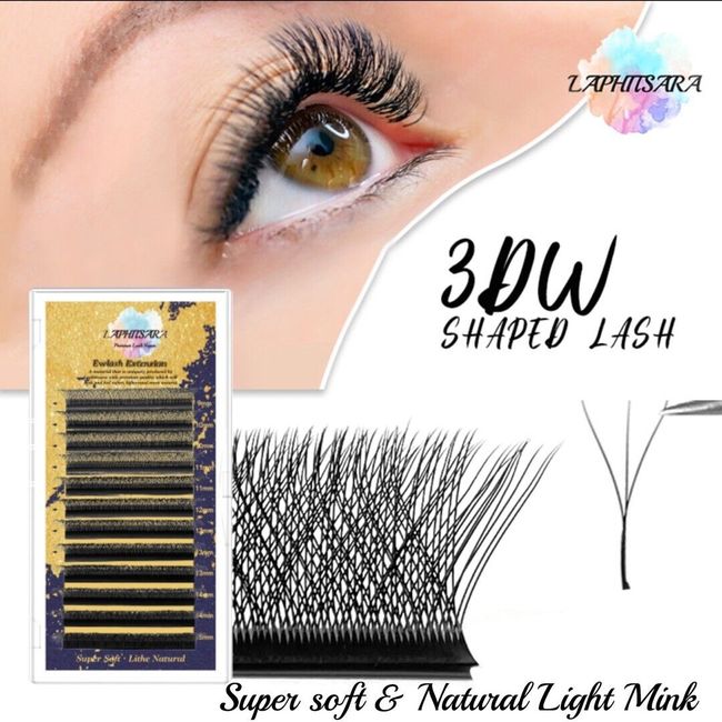 3D Eyelash Extension 1800 Individually Quality Mink Lashes D Curl 9-15mm 0.07mm