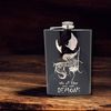 8oz BLACK We all have our Demons Flask