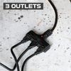 30Ft Retractable Extension Cord Reel with Breaker Switch Black