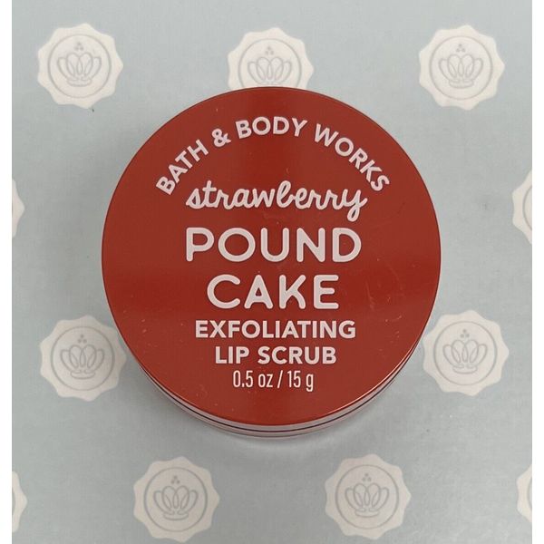 Bath & Body Works STRAWBERRY POUND CAKE Exfoliating Lip Scrub 15g/0.5 oz Sealed