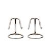Cremation Urns Ashes Set Of Two Heart Keepsake Stands (Silver)